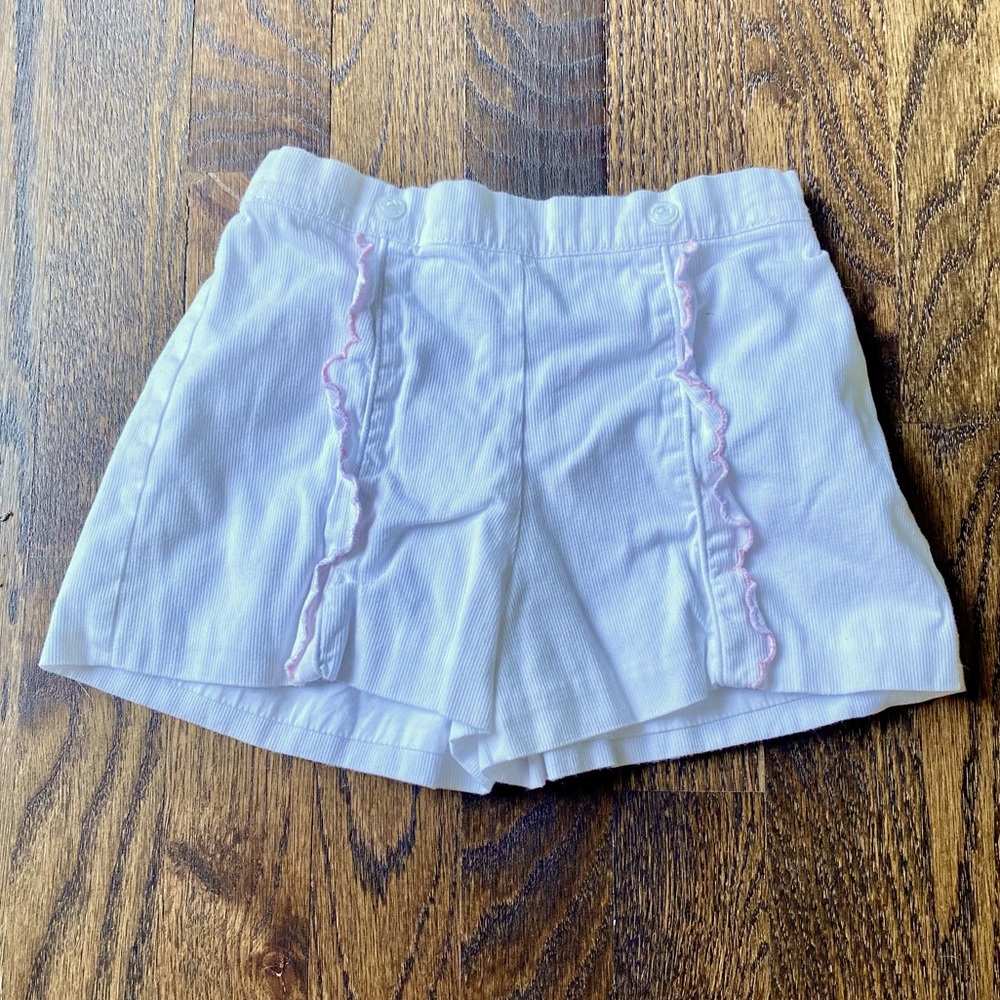 Alice Kathleen (trunk show brand) girl’s white sailor shorts, size 5